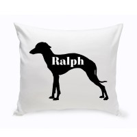 JDS Personalized Gifts Personalized Grey Hound Silhouette Throw Pillow JMSI2452